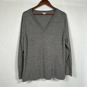 J. Jill Charcoal Merino Wool Sweater
